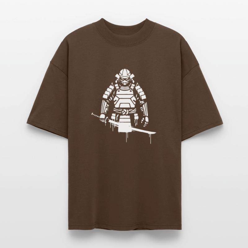Shogun Samurai Armor Graffiti Vector Stanley/Stella Oversized Unisex Organic T-shirt Blaster 2.0