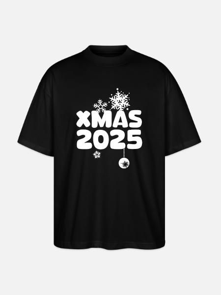 XMAS 2025 with snowflake design - Stanley/Stella Oversized Unisex Organic T-shirt Blaster 2.0 - black