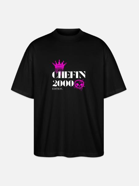 Chefin Edition 2000 25th Birthday Saying - Stanley/Stella Oversized Unisex Organic T-shirt Blaster 2.0 - black