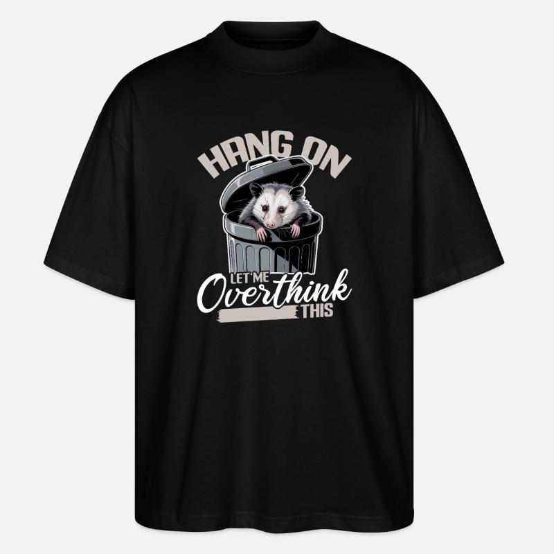 Funny Opossum - Stanley/Stella Oversized Unisex Bio T-Shirt Blaster 2.0 - Schwarz