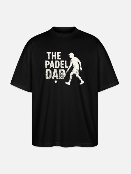 The Padel Dad - Stanley/Stella Oversized Unisex Organic T-shirt Blaster 2.0 - black