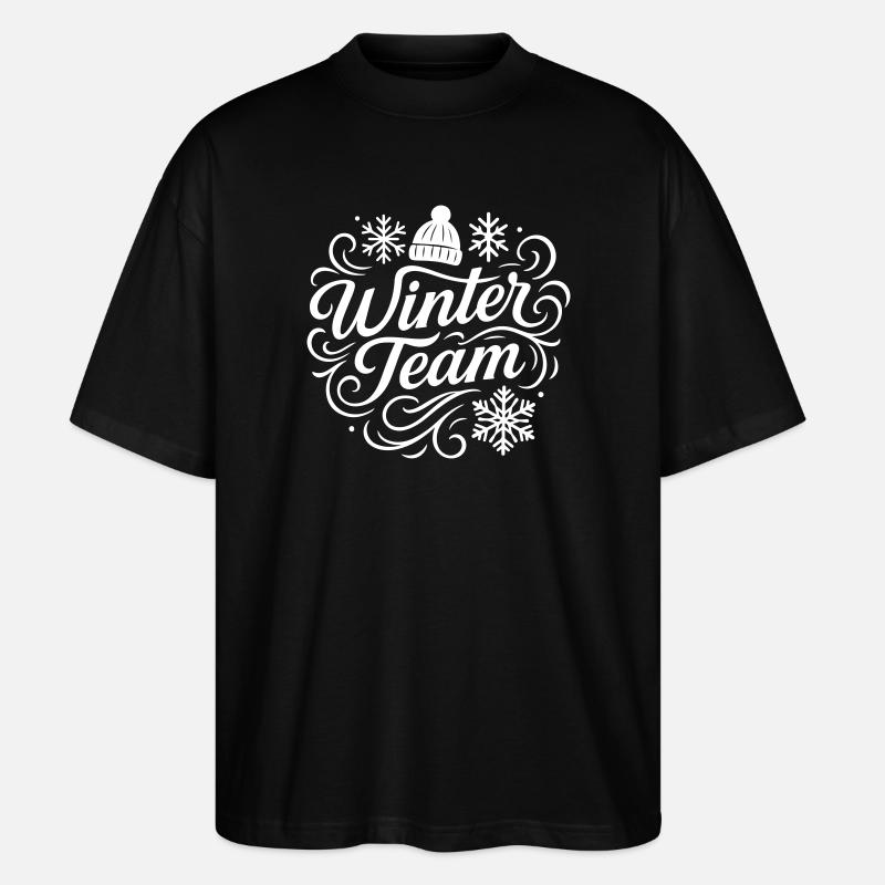 Winter Team - Stanley/Stella Oversized Unisex Bio T-Shirt Blaster 2.0 - Schwarz
