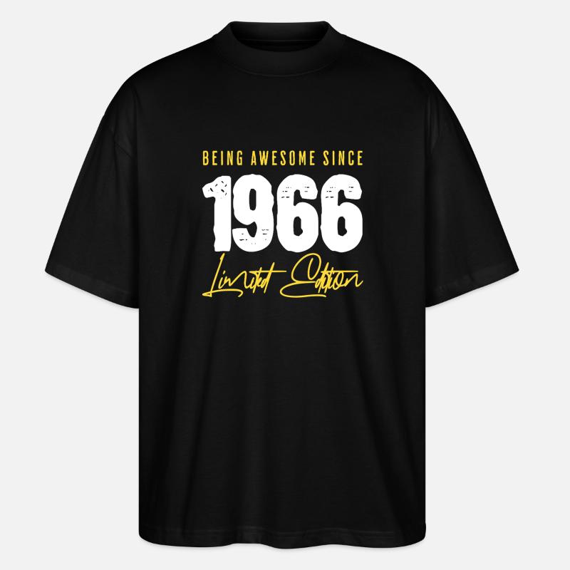 1966 Né 60e anniversaire - T-shirt bio Blaster 2.0 coupe oversize Stanley/Stella Unisexe - noir