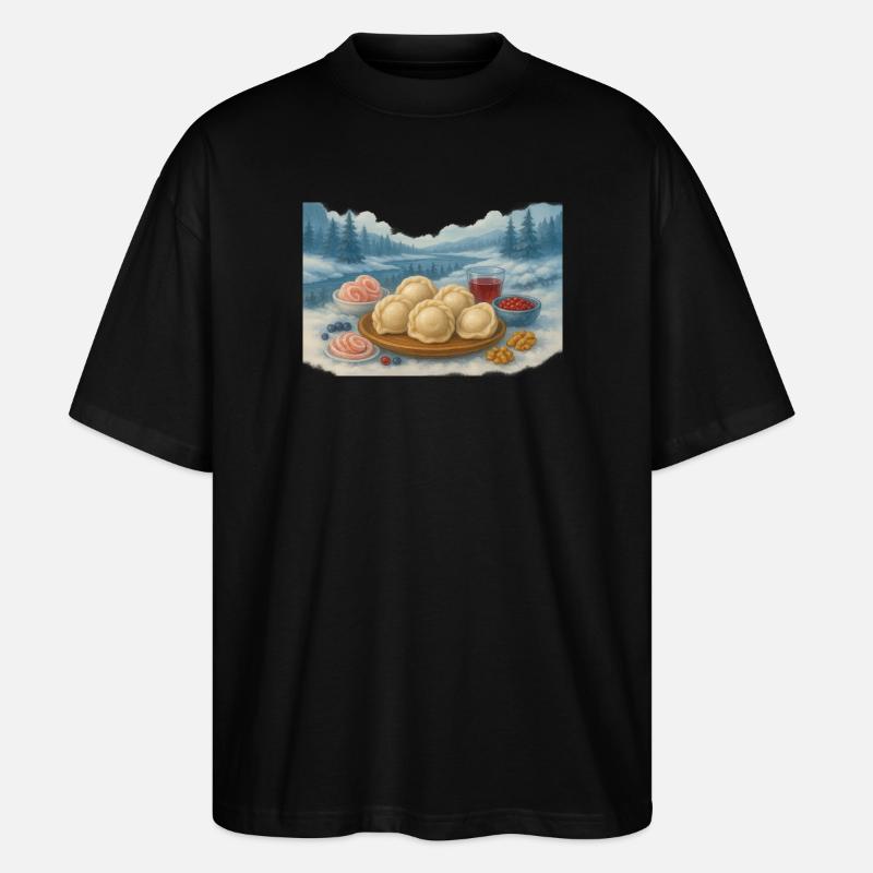 Rezepte des Weiten Nordes - Stanley/Stella Oversized Unisex Bio T-Shirt Blaster 2.0 - Schwarz