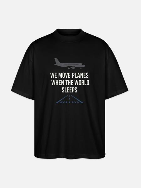 Nachtschichtrampe Des Bodenpersonals Am - Stanley/Stella Oversized Unisex Bio T-Shirt Blaster 2.0 - Schwarz