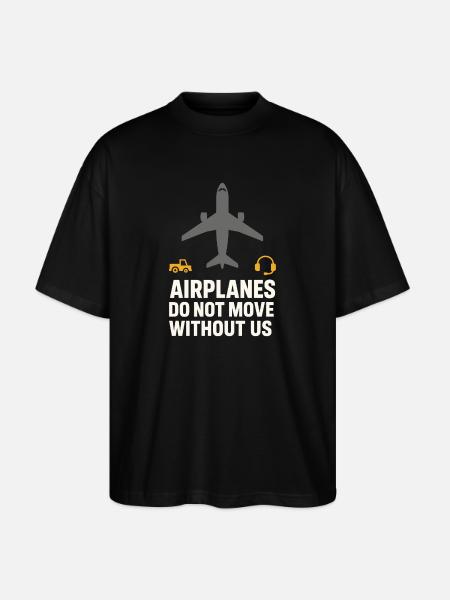 Nachtschichtrampe Des Bodenpersonals Am - Stanley/Stella Oversized Unisex Bio T-Shirt Blaster 2.0 - Schwarz