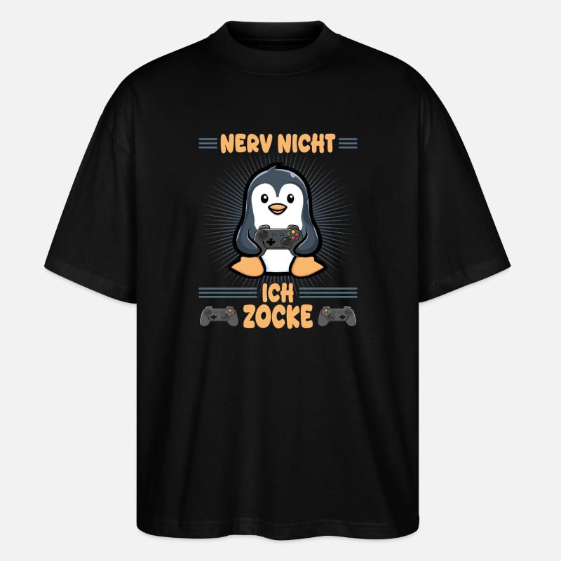 pas agaçant, je parie gamen - T-shirt bio Blaster 2.0 coupe oversize Stanley/Stella Unisexe - noir