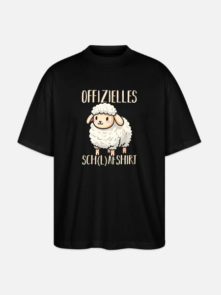 Official Sleep Shirt Sleeping Sheep - Stanley/Stella Oversized Unisex Organic T-shirt Blaster 2.0 - black