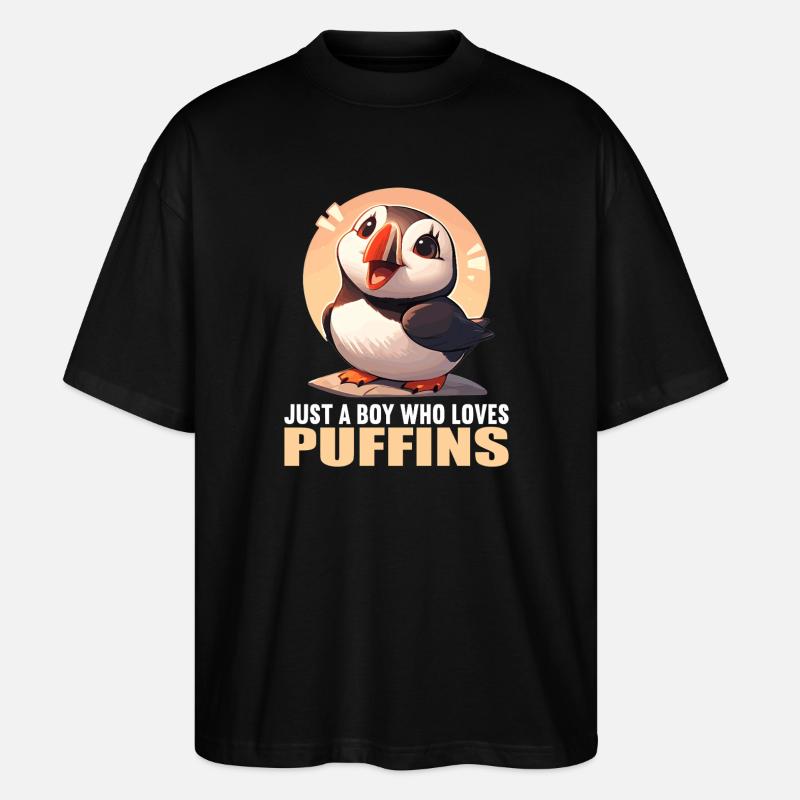 Puffin Papageientaucher - Stanley/Stella Oversized Unisex Bio T-Shirt Blaster 2.0 - Schwarz