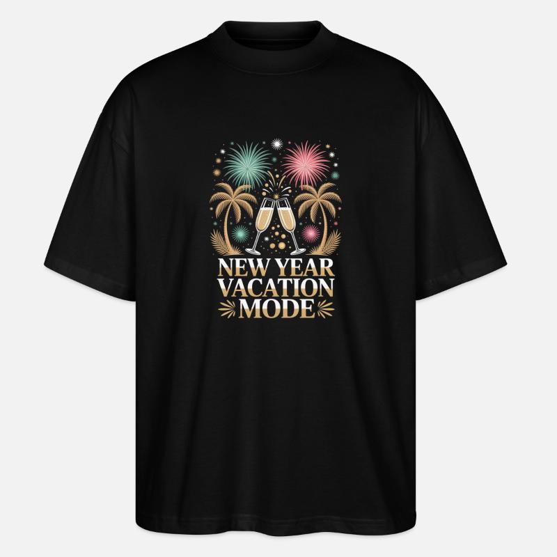 Neujahrsurlaubsmodus - Stanley/Stella Oversized Unisex Bio T-Shirt Blaster 2.0 - Schwarz