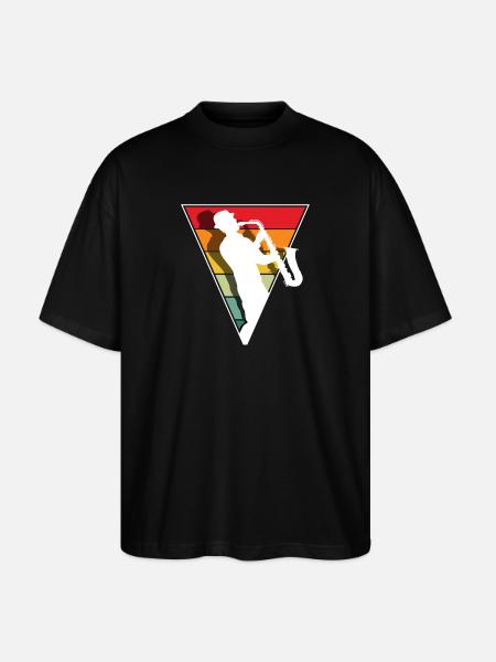 Saxofonist Retro saxofonist Bandmedlem - Stanley/Stella Oversize Unisex Øko T-shirt Blaster 2.0 - sort