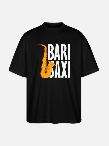 Bari Saxi Saxophoniste Jazz - T-shirt bio Blaster 2.0 coupe oversize Stanley/Stella Unisexe - noir