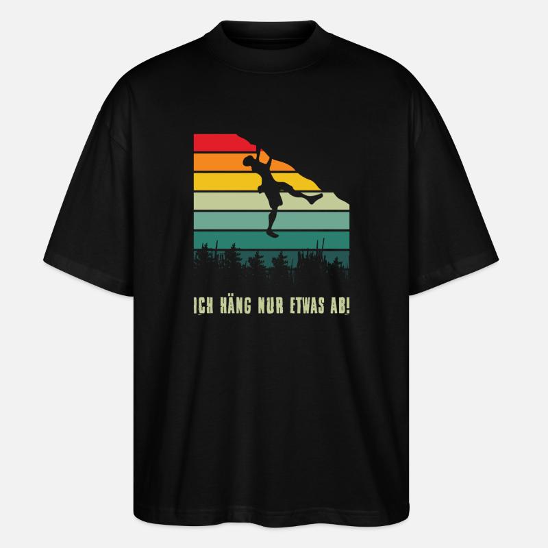 Bouldern Geschenke Klettern Kletterer Boulderer - Stanley/Stella Oversized Unisex Bio T-Shirt Blaster 2.0 - Schwarz
