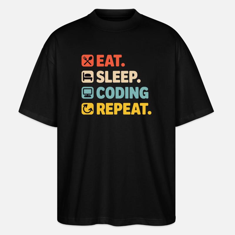 Programmiererleben Humor für Programmierer - Stanley/Stella Oversized Unisex Bio T-Shirt Blaster 2.0 - Schwarz