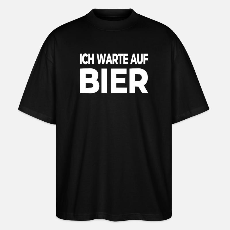 Bier - Stanley/Stella Oversized Unisex Bio T-Shirt Blaster 2.0 - Schwarz