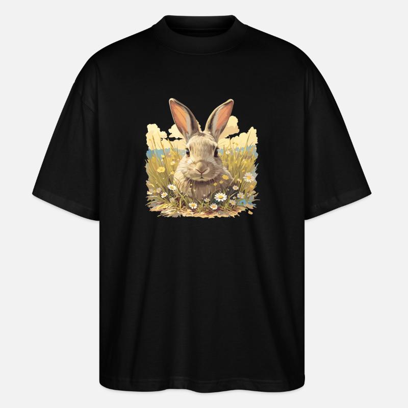 Hasen Hase - Stanley/Stella Oversized Unisex Bio T-Shirt Blaster 2.0 - Schwarz