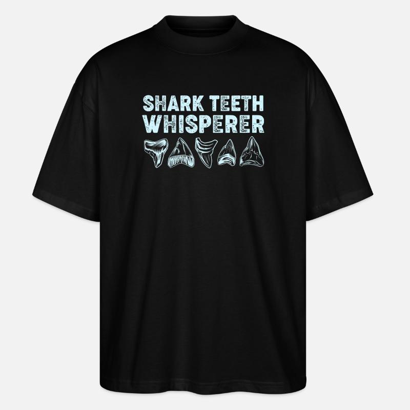 Shark Teeth Sharks Tooth Shark Teeth - Stanley/Stella Oversized Unisex Organic T-shirt Blaster 2.0 - black