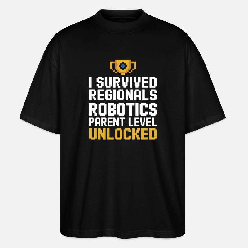 Cadeau Parent de l’équipe Robot - T-shirt bio Blaster 2.0 coupe oversize Stanley/Stella Unisexe - noir