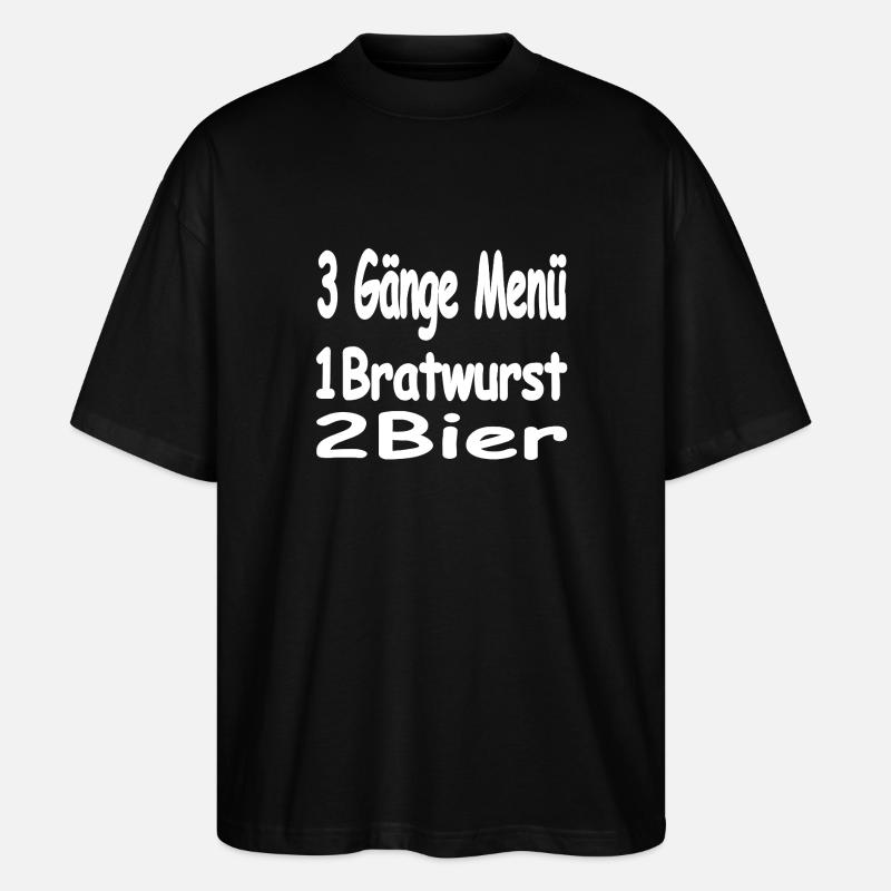 Bier - Stanley/Stella Oversized Unisex Bio T-Shirt Blaster 2.0 - Schwarz