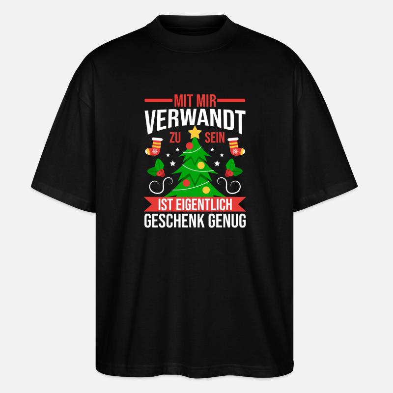 Noël du Père Noël - T-shirt bio Blaster 2.0 coupe oversize Stanley/Stella Unisexe - noir