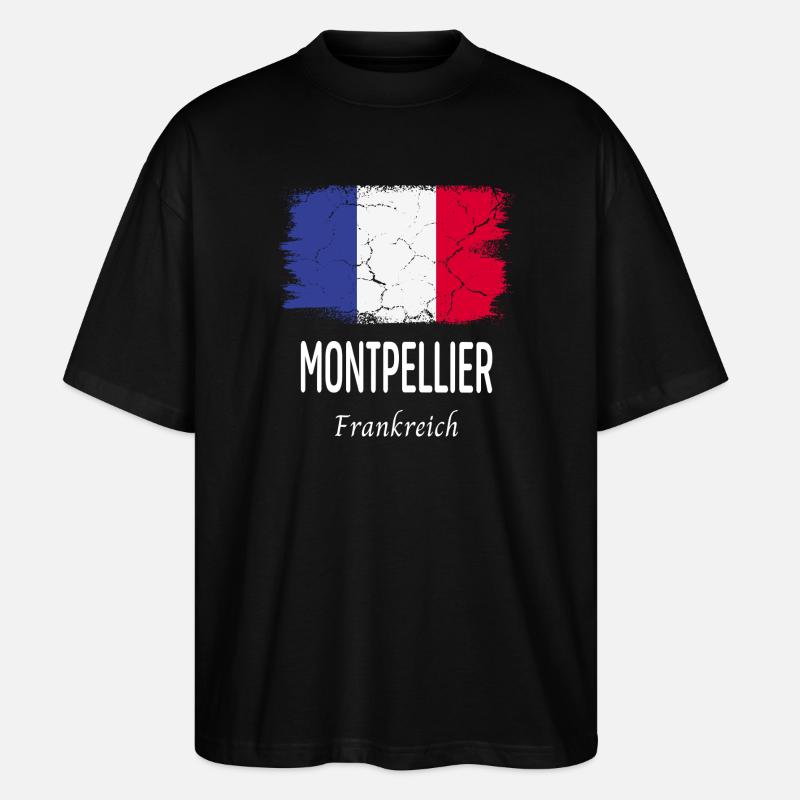 Montpellier - Stanley/Stella Oversized Unisex Bio T-Shirt Blaster 2.0 - Schwarz