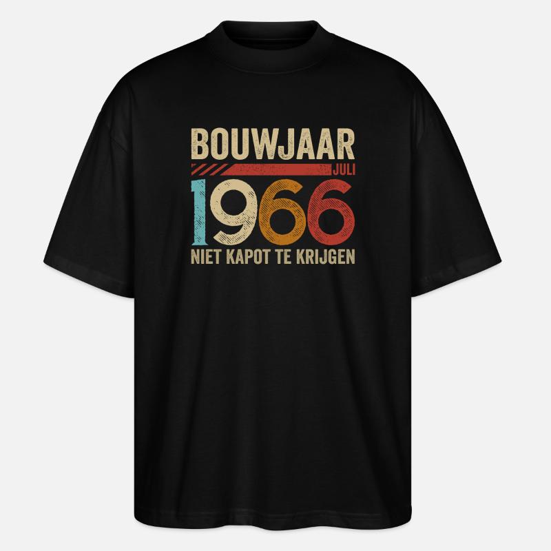 Baujahr Juli 1966 unzerstörbar - Stanley/Stella Oversized Unisex Bio T-Shirt Blaster 2.0 - Schwarz