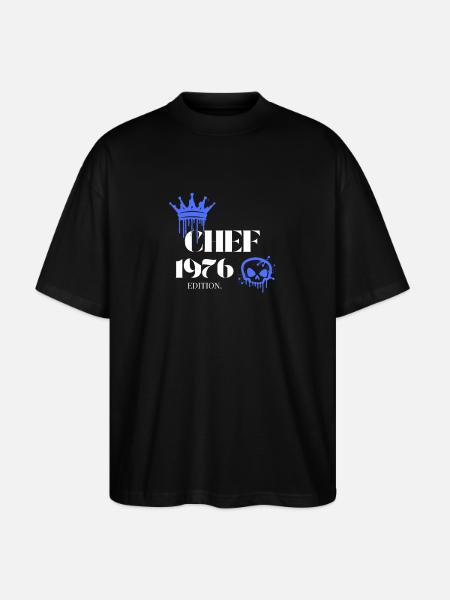 Édition Chef 1976 49e anniversaire Déclaration - T-shirt bio Blaster 2.0 coupe oversize Stanley/Stella Unisexe - noir