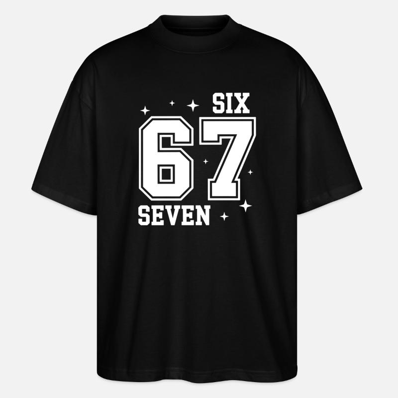 67 - Six Seven SixSeven 6-7 - Stanley/Stella Oversized Unisex Bio T-Shirt Blaster 2.0 - Schwarz