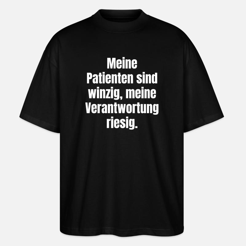 Petits patients, grosse responsabilité - T-shirt bio Blaster 2.0 coupe oversize Stanley/Stella Unisexe - noir