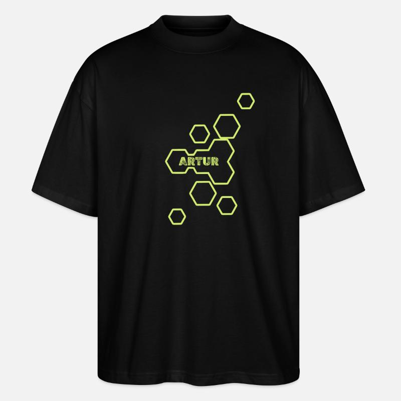 Artur als Name - Stanley/Stella Oversized Unisex Bio T-Shirt Blaster 2.0 - Schwarz