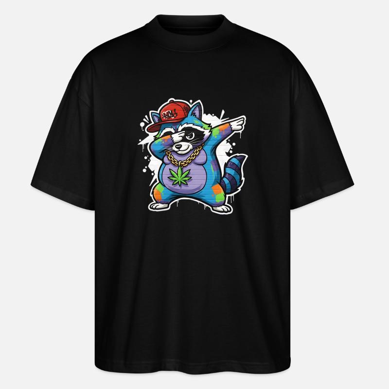 Hip-hop style graffiti de raton laveur - T-shirt bio Blaster 2.0 coupe oversize Stanley/Stella Unisexe - noir