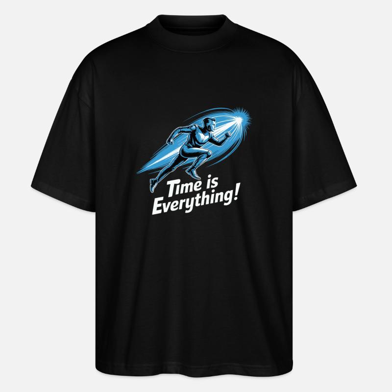 Time is Everything Runner - Stanley/Stella Oversized Unisex Organic T-shirt Blaster 2.0 - black