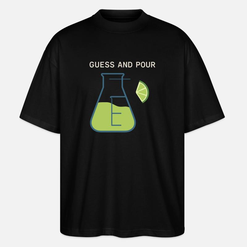 Shaker Steckt Fest Anfänger-mixologe - Stanley/Stella Oversized Unisex Bio T-Shirt Blaster 2.0 - Schwarz