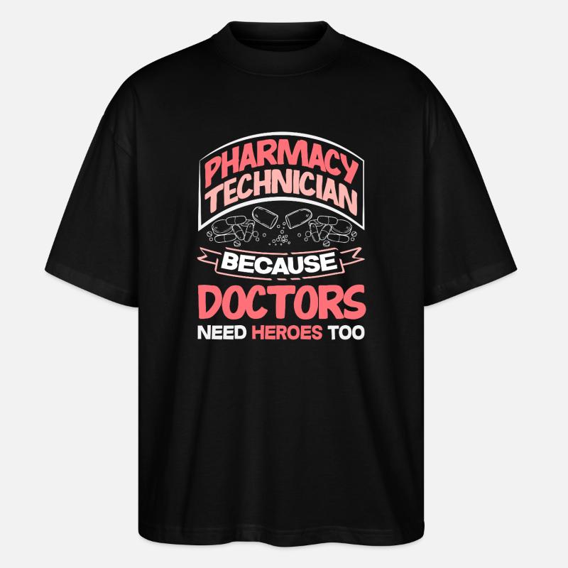 Apotheker Pharmazeutisch-technischer - Stanley/Stella Oversized Unisex Bio T-Shirt Blaster 2.0 - Schwarz