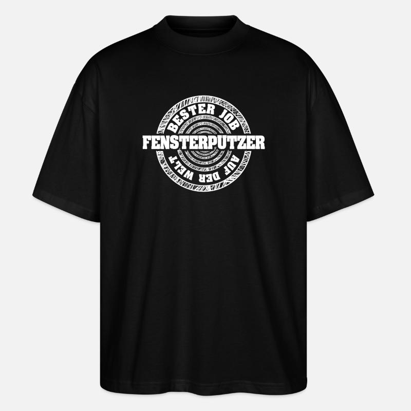 Fensterputzer als Job - Stanley/Stella Oversized Unisex Bio T-Shirt Blaster 2.0 - Schwarz