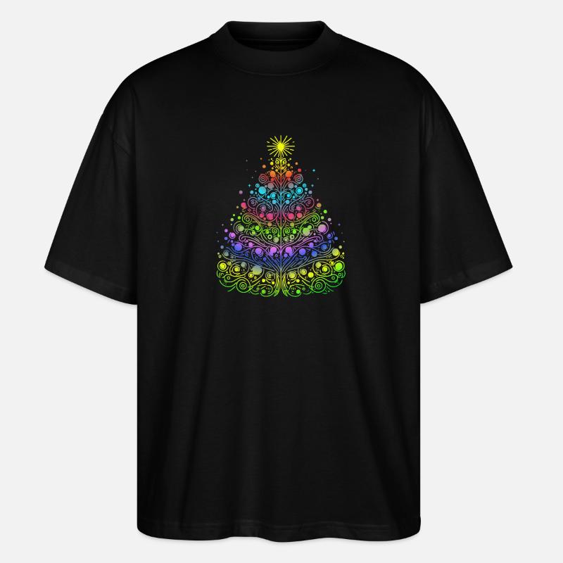 Weihnachtsbaum - Stanley/Stella Oversized Unisex Bio T-Shirt Blaster 2.0 - Schwarz