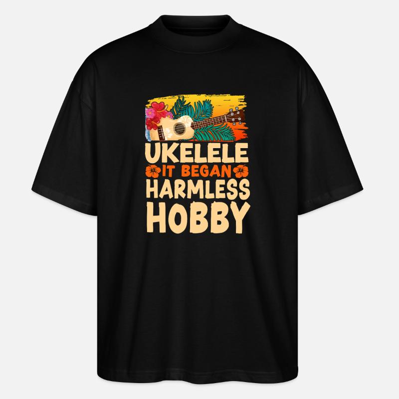 Hawaiian Ukulele Uke Ukulele It - Stanley/Stella Oversized Unisex Bio T-Shirt Blaster 2.0 - Schwarz