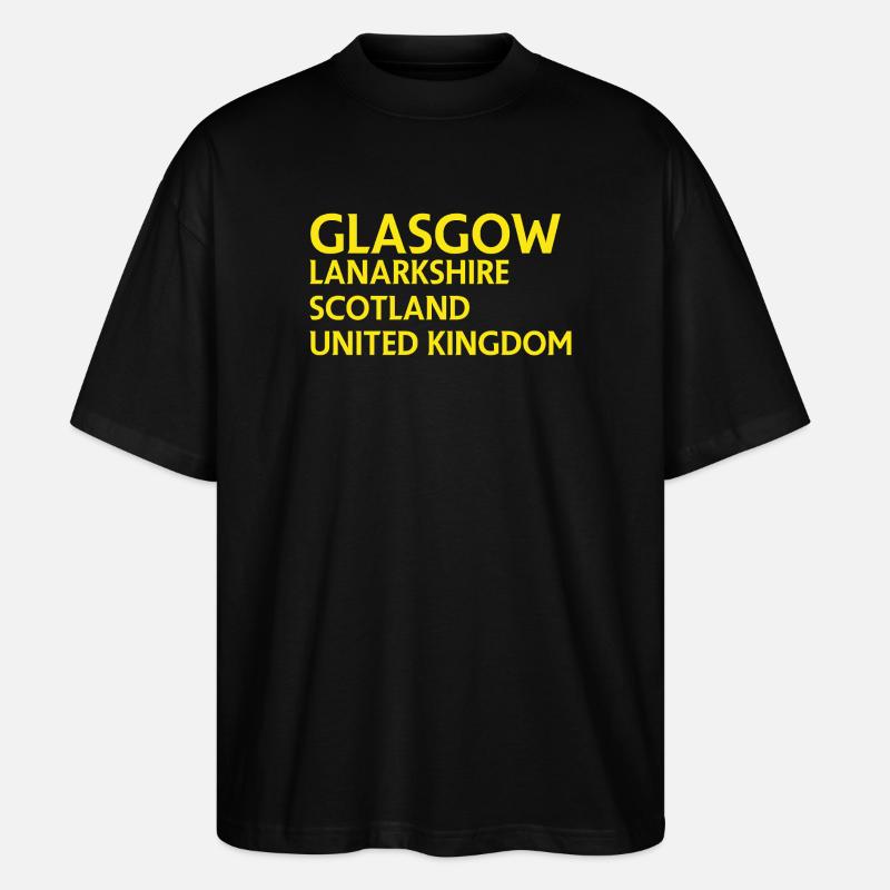 Glasgow – Scotland Textdesign - Stanley/Stella Oversized Unisex Bio T-Shirt Blaster 2.0 - Schwarz