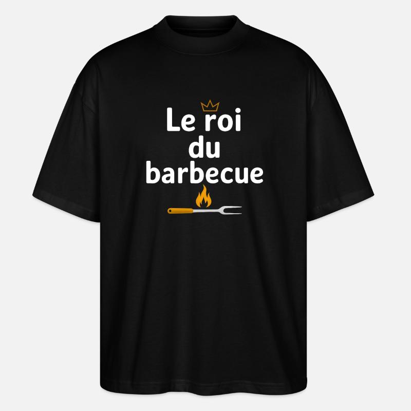 König des Grillens - Stanley/Stella Oversized Unisex Bio T-Shirt Blaster 2.0 - Schwarz