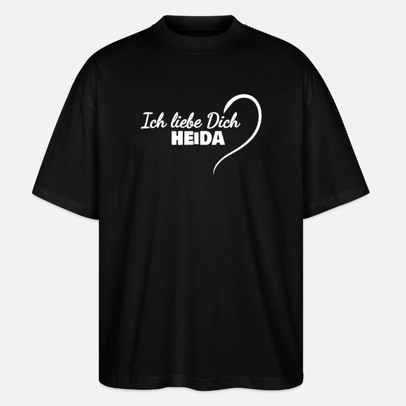 LiebeDich Heida - Stanley/Stella Oversized Unisex Bio T-Shirt Blaster 2.0 - Schwarz