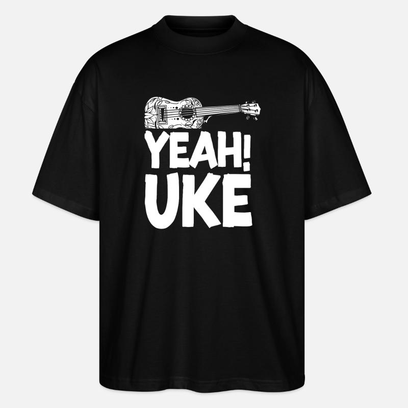 Hawaiian Ukulele Uke yes! Uke - Stanley/Stella Oversized Unisex Organic T-shirt Blaster 2.0 - black