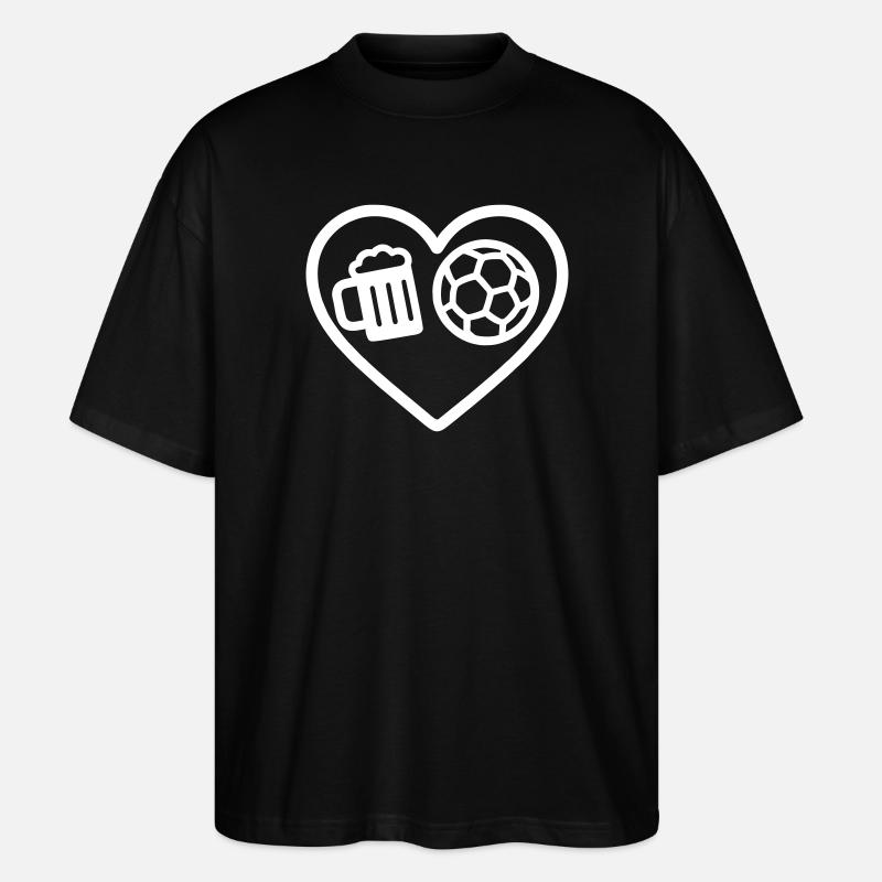 Heart Handball Bier - Stanley/Stella Oversized Unisex Bio T-Shirt Blaster 2.0 - Schwarz