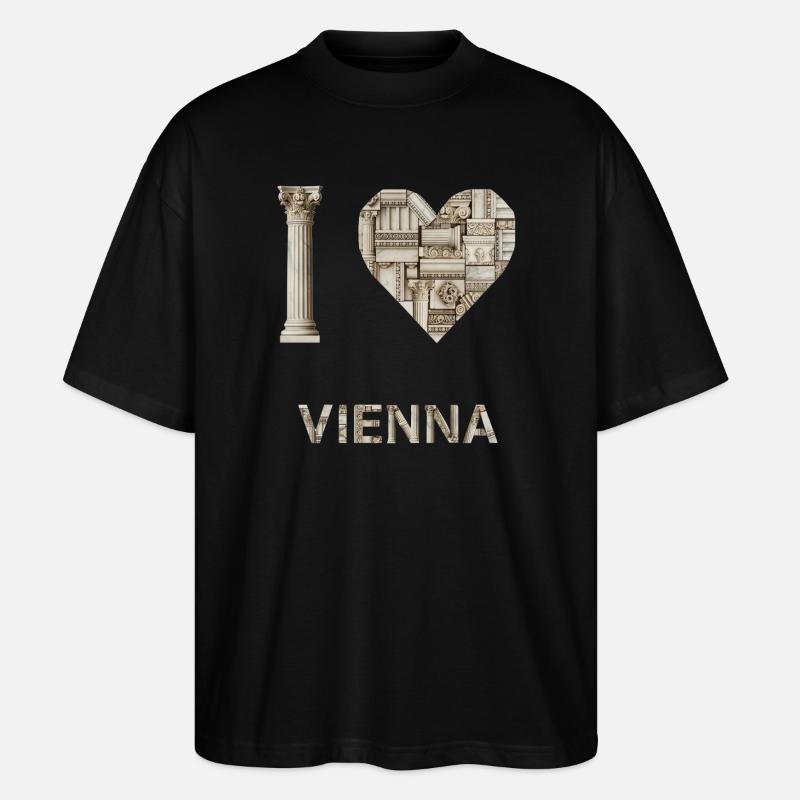 Vienne – Architecture monumentale - T-shirt bio Blaster 2.0 coupe oversize Stanley/Stella Unisexe - noir