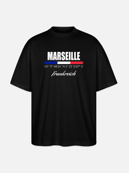 Marseille - T-shirt bio Blaster 2.0 coupe oversize Stanley/Stella Unisexe - noir