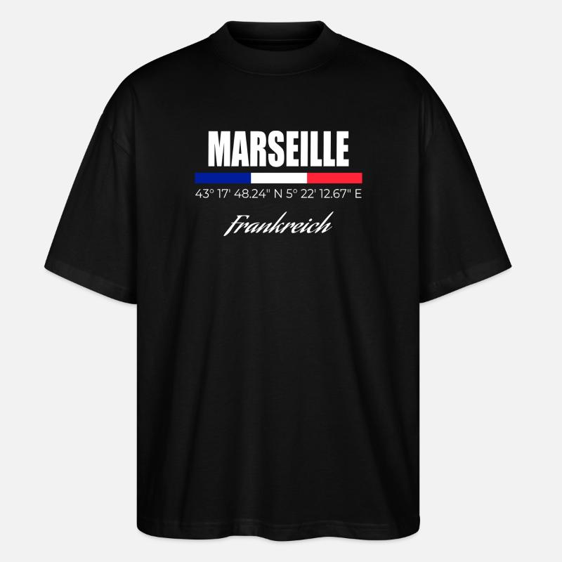 Marseille - Stanley/Stella Oversized Unisex Bio T-Shirt Blaster 2.0 - Schwarz