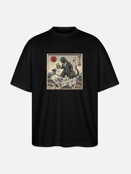 April 15 Tax Monster Suit - Stanley/Stella Oversized Unisex Organic T-shirt Blaster 2.0 - black