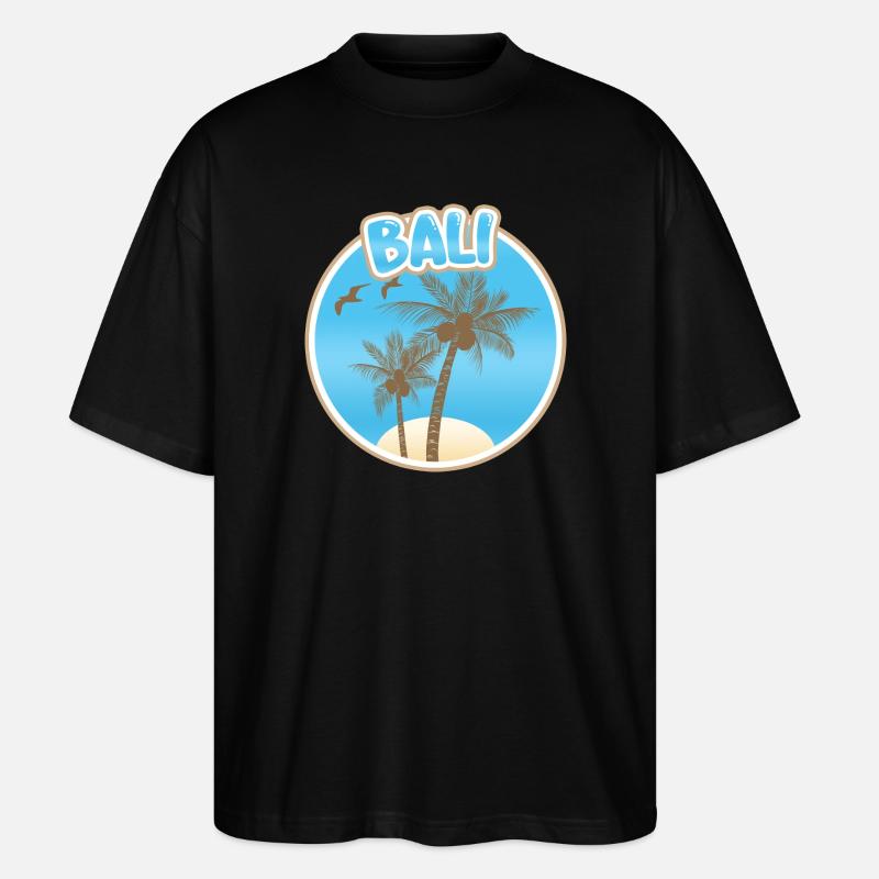 Geschenk für Bali - Stanley/Stella Oversized Unisex Bio T-Shirt Blaster 2.0 - Schwarz