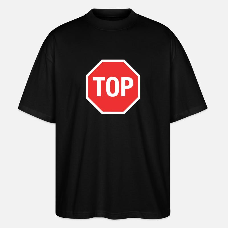 Nach oben! (Stopp) - Stanley/Stella Oversized Unisex Bio T-Shirt Blaster 2.0 - Schwarz