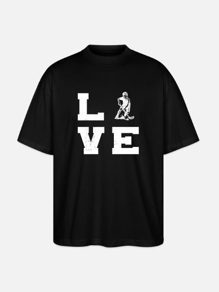 Iconisches Floorball Motiv - Stanley/Stella Oversized Unisex Bio T-Shirt Blaster 2.0 - Schwarz