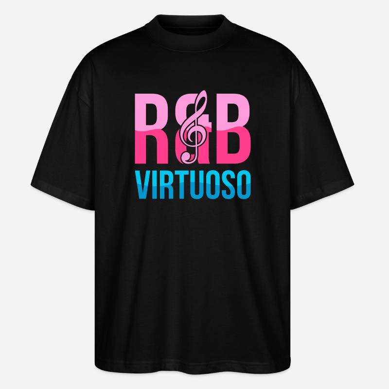 RnB Music Virtuoso E2 Pink Candy - Stanley/Stella Oversized Unisex Organic T-shirt Blaster 2.0 - black